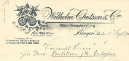 Bingen - Entête Du 1er Septembre 1898 - Wilhelm Chotzen & Cie - Wein-Grosshandlung - Lebensmittel