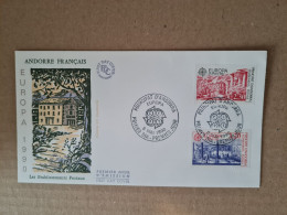 Lettre ANDORRE FDC 1990 EUROPA - Covers & Documents