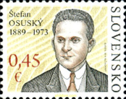 317654 MNH ESLOVAQUIA 2014 PERSONALIDAD - STEFAN OSUSKY - Nuovi