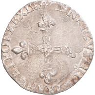 Monnaie, France, Henri III, 1/4 D'écu à La Croix De Face, 1583, Rennes, TB - 1574-1589 Henry III