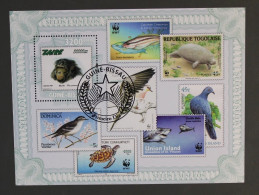 GUINEE BISSAU WWF, Oiseaux, Tortue, Singe, Mamiferes Marins. Yvert BF N° 528 Oblitéré. Used Emis En 2010 - Gebraucht