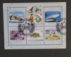 GUINEE BISSAU WWF, Oiseaux, Mamiferes Marins, Crabes. Yvert N° 3434/38 Oblitéré. Used Emis En 2010 - Gebruikt