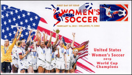 USA 2023 Women’s Soccer,Football, FDC Cover, Red Cancel, World Cup Championship (**) LIMITED - Cartas & Documentos
