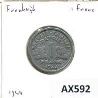 1 FRANC 1944 FRANCIA FRANCE Moneda #AX592.E - 1 Franc
