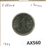 1 KROON 1993 ESTLAND ESTONIA Münze #AX560.D - Estland