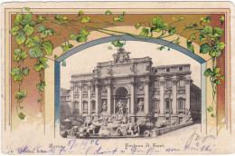 ROMA - CARTOLINA - FONTANA DI TREVI - VIAGGIATA PER GERMANIA - 1906 - Fontana Di Trevi