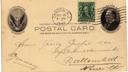 USA Postal Card CAMDEN NJ 1907 To Germany - Autres & Non Classés
