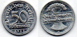 MA 22556 /  Allemagne - Deutschland - Germany 50 Pfennig 1922 G SUP - 50 Renten- & 50 Reichspfennig