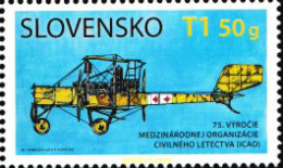 606658 MNH ESLOVAQUIA 2019 75 ANIVERSARIO DE LA ORGANIZACION INTERNACIONAL DE AVIACION CIVIL - Nuovi