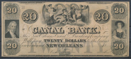 °°° USA - 20 DOLLARS 1850 CANAL BANK NEW ORLEANS B °°° - Valuta Della Confederazione (1861-1864)