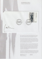Denmark First Day Sheet With FDC Mi 1638 Paintings - Stamp Art By Claus Carstensen - Untitled - 2011 - Covers & Documents