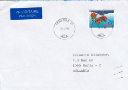 Finland - 064/1996 Letter Ordinary+priority From Tampere To Sofia(Bulgaria), Single Franked - Briefe U. Dokumente