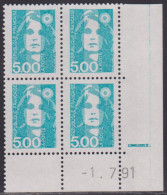 FRANCE N° 2625** MARIANNE DE BRIAT COIN DATE 1/7/91 - 1990-1999