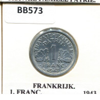 1 FRANC 1943 FRANCE Pièce #BB573.F - 1 Franc