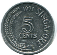 5 CENTS 1971 SINGAPORE Coin #AR169.U - Singapore