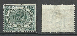 SAN MARINO 1877 Michel 1 (*) Ohne Gummi/mint No Gum - Ungebraucht