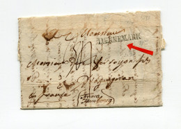 !!! LETTRE DE 1788 POUR LA FRANCE,  AVEC MARQUE DE PROVENANCE "DAENNEMARK" - ...-1851 Préphilatélie