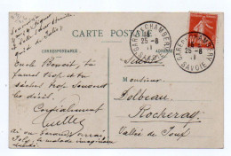 SAVOIE...CHAMBERY....CACHET DAGUIN ..GARE DE CHAMBERY....1911. - Other & Unclassified