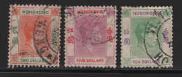 Hong Kong - N°155 + 157 + 159 - Obliteres - Cote 190€ - Usados