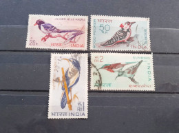 India 1968 BIRDS ~ Wildlife Preservation - Fauna / Birds Complete Set Of 4 Stamps USED (Cancellation Would Differ) - Oblitérés