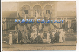 Unique CPA Carte-photo 28 CHATEAUDUN Personnel Et Blessés De Guerre 14-18 WW1 Hôpital Auxiliaire N°105 - Chateaudun