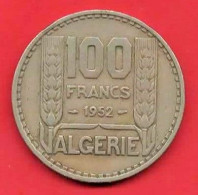 -- REPUBLIQUE FRANCAISE / 100 FRANCS / ALGERIE 1952 / TYPE TURIN - Algeria