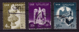 Egypte 1961 - Oblitéré - Symboles Nationaux - Michel Nr. 638-640 (egy337) - Gebruikt
