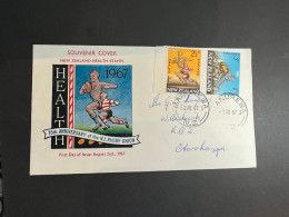 (2 Q 18) New Zealand FDC - Health Issue (1967) Rugby - FDC