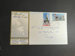 (2 Q 18) New Zealand FDC - Health Issue (1970) Football & Basketball - FDC