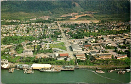 Canada Prince Rupert Aerial View Lower Business Section Looking East On McBride Street - Prince Rupert
