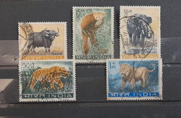 India 1963 ~ Wildlife Preservation - Fauna / Wild Animals Complete Set Of 5 Stamps USED (Cancellation Would Differ) - Oblitérés