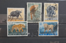 India 1963 ~ Wildlife Preservation - Fauna / Wild Animals Complete Set Of 5 Stamps USED (Cancellation Would Differ) - Oblitérés