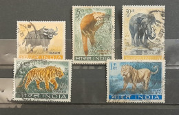 India 1963 ~ Wildlife Preservation - Fauna / Wild Animals Complete Set Of 5 Stamps USED (Cancellation Would Differ) - Oblitérés