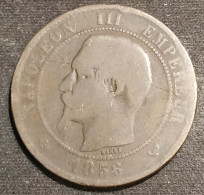 FRANCE - 10 CENTIMES 1856 W - Napoléon III Tête Nue - Gad 248 - KM 771.7 - 10 Centimes