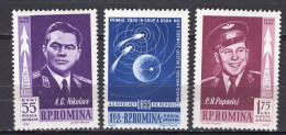 S2522 - ROMANIA ROUMANIE AERIENNE Yv N°157/59 ** ESPACE SPACE - Neufs