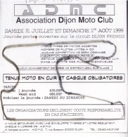 MOTOS,,, ASSOCIATION  DIJON  MOTO CLUB     1999 JOURNEES PORTES OUVERTES SUR CIRCUIT  GIJON PRENOIS - Motos