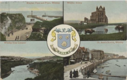 UK WHITBY England Vintage View Postcard Multi-view 1910 - Chattanooga