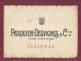 240423 - ETIQUETTE DE VIN BEAUJOLAIS - PASQUIER DESVIGNES & Cie Maison Fondée En 1420 JULIENAS - Beaujolais