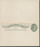 Canada. Carte Entier Postal One Cent Reply Neuve. B/TB. - Brieven En Documenten