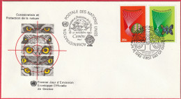 FDC - Enveloppe Genève (Nations-Unies) (19.21-11-1982) - Conservation Et Protection De La Nature (Recto-Verso) - FDC