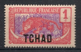 TCHAD - 1922 - N°Yv. 1 - Panthère 1c - Neuf Luxe ** / MNH / Postfrisch - Unused Stamps