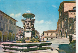 CARTOLINA  FAENZA,EMILIA ROMAGNA-FONTE MONUMENTALE-STORIA,CULTURA,MEMORIA,RELIGIONE,BELLA ITALIA,VIAGGIATA 1960 - Faenza