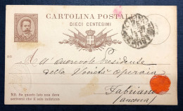 Italie, Entier-Carte De Turin 1887 - (N735) - Postwaardestukken