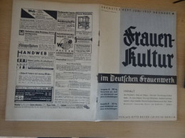 1 Heft Frauenkultur. Sechstes Heft Juni 1937 Ausgabe A. - German