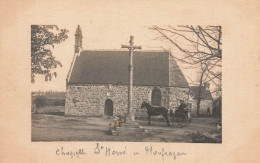 Ploufragan * Carte Photo * Un Coin Du Village Et La Chapelle St Hervé * Villageois Attelage Cheval - Ploufragan