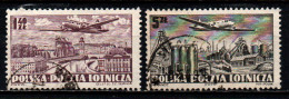 POLONIA - 1952 - AEREO CHE SORVOLA LA POLONIA - USATI - Oblitérés