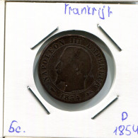 2 CENTIMES 1854 K FRANCIA FRANCE Moneda Napoleon III Imperator #AK987.E - 2 Centimes