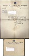 PUGILATO - BOXE - BOXING - BARI - BUSTA + LETTERA DI SERVIZIO DEL 1941 - SOCIETA' PUGILISTICA BARESE (LL) - Autografi