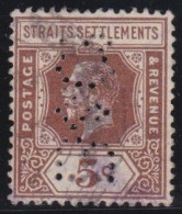 Straits Settlements        .   SG    .   226  (2 Scans)  .  Perfin    .      O        .      Cancelled - Straits Settlements