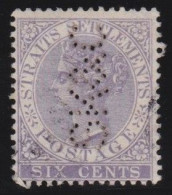 Straits Settlements        .   SG    .   66a  (2 Scans)  .  Perfin    .      O        .      Cancelled - Straits Settlements